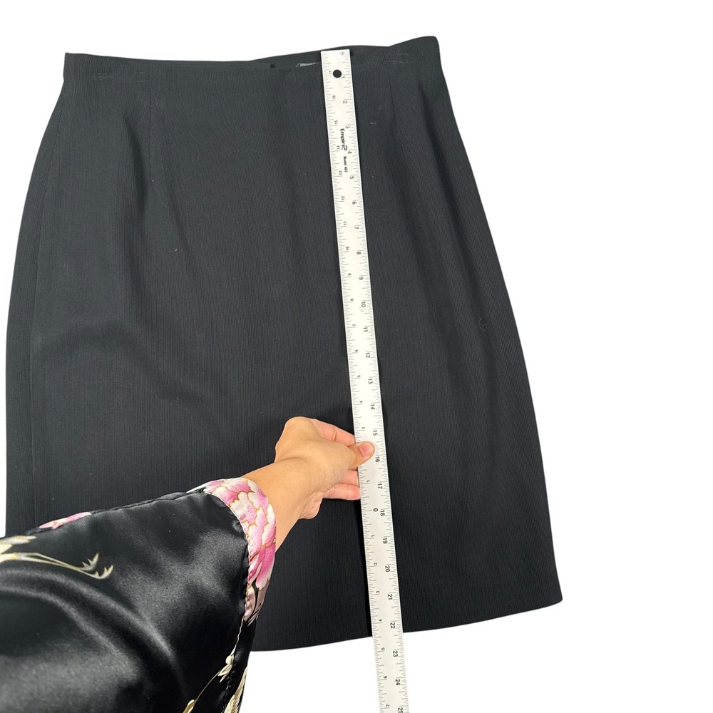 Alex Garfield Garfield & Marks Black Pencil Skirt Vintage‎ USA Made Size 10 724 - Picture 3 of 8